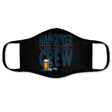 Discover Hangover Crew Mallorca Party Face Masks party animal