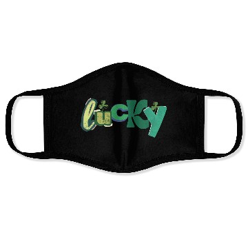 Discover Lucky Typography with Shamrocks Face Masks