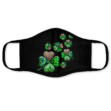 Discover St. Patrick's Day Shamrock Irish Leopard Face Masks