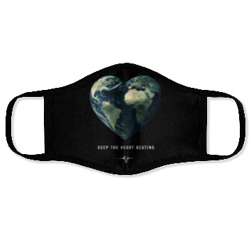 Discover Keep the Heart Beating Earth Day Heart Environment Face Masks