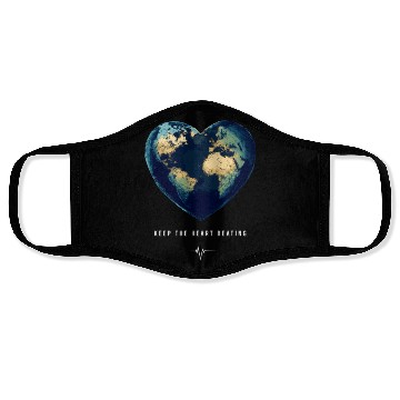 Discover Keep the Heart Beating Earth Earth Day Environment Face Masks