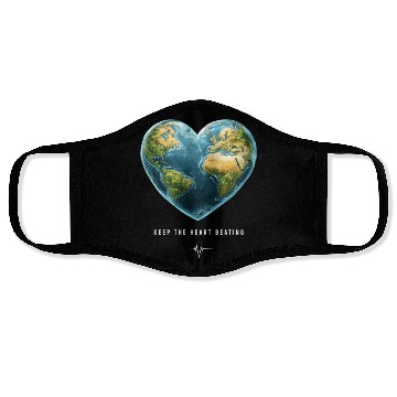 Discover Keep the Heart Beating Environment Earth Day Heart Face Masks