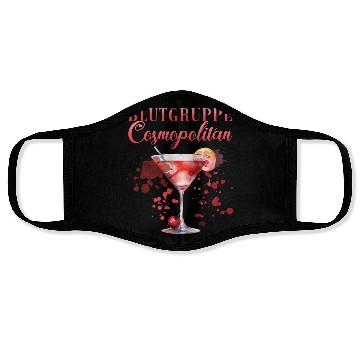 Discover Cocktail Bartender Blutgruppe Cosmopolitan Face Masks