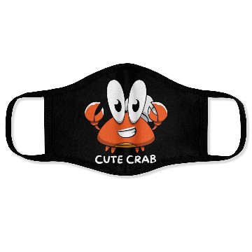 Discover Cute Crab – Adorable & Playful Design! Face Masks