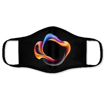 Discover Abstract colorful design with fluid shapes Face Masks