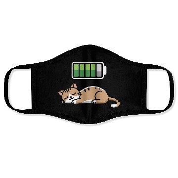 Discover Cat Sleeping Recharging Night Bedtime Face Masks
