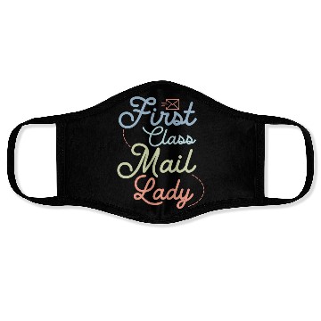 Discover First Class Mail Lady Postal Worker Mail Face Masks