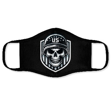 Discover US Skull and Shield Design Face Masks