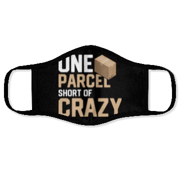 Discover One Parcel Short Of Crazy Mailman Postal Worker Face Masks