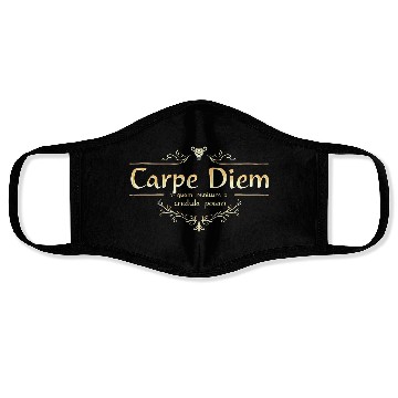 Discover Carpe Diem Classic Latin Wisdom Face Masks