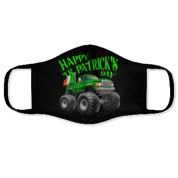 Discover Happy St Patricks Day Toddler Lucky Monster Truck Face Masks