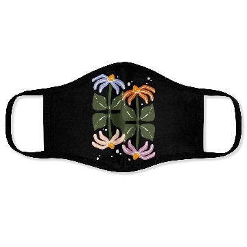 Discover Four Blooms – Abstract Garden Tile Face Masks