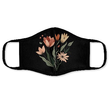 Discover Flower Plant Boho Floral Nature Nature Lover Face Masks