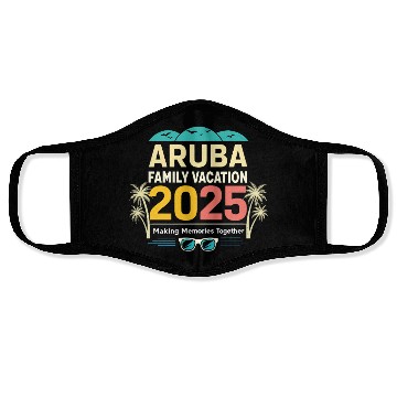 Discover Aruba Family Vacation 2025 Face Masks