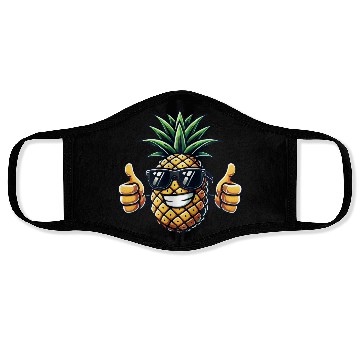 Discover Fruity Pineapple Cool Sunglasses Tropical Fruit Face Masks