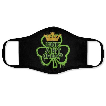Discover Graffiti Shamrock King: Luck Ain’t Cheap Face Masks