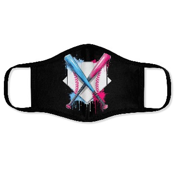 Discover Ice Cream Drip Baseball Bat Baseball Player Face Masks