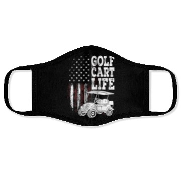 Discover Golf Cart Life Face Masks