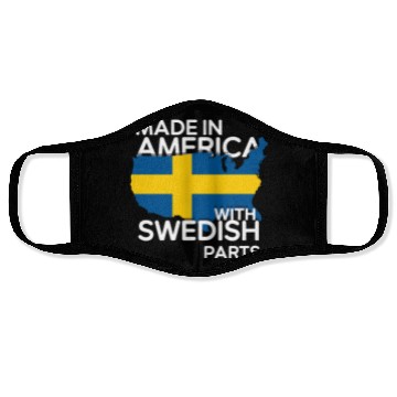Discover Made In America With Swedish Parts USA US Face Masks