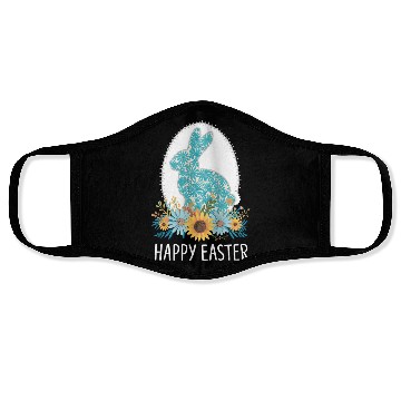 Discover Happy Easter Day Bunny Eggs Hunter Squad Flower Face Masks
