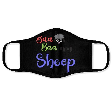 Discover Baa Baa Black Sheep – Whimsical Nursery Rhyme Art Face Masks
