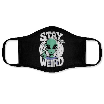 Discover Stay Weird Alien Gift Face Masks
