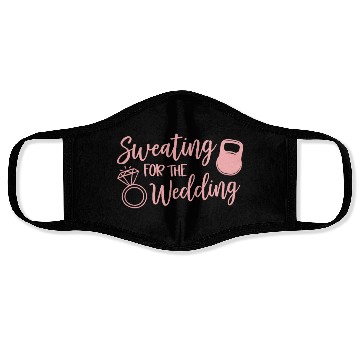 Discover Sweating For The Wedding Motivational Gym Workout Face Masks