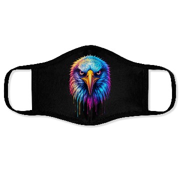 Discover Hyper-Realistic Neon Graffiti Eagle Face –Product Face Masks