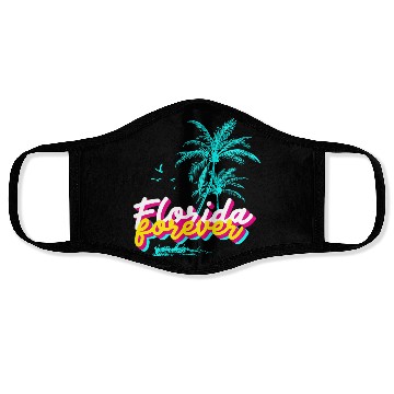 Discover Florida Forever – Neon Palm Paradise Face Masks