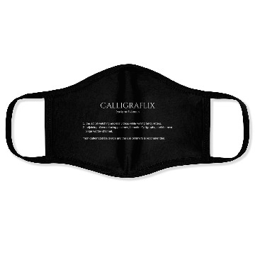 Discover Calligraflix white Face Masks