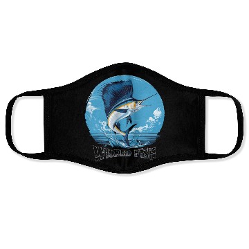 Discover Wicked Fish Sailfish Adventure Ocean Breeze Face Masks