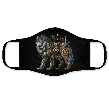Discover Steampunk Wolf Face Masks, Mechanical Wolf Design