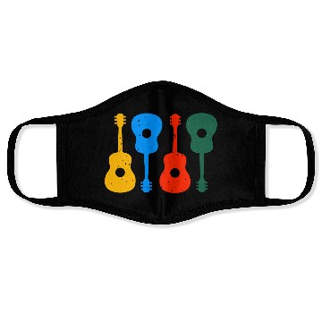 Discover Guitars acoustic retro vintage Face Masks