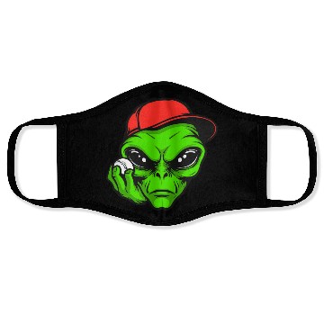 Discover Grey Alien Baseball Face Masks