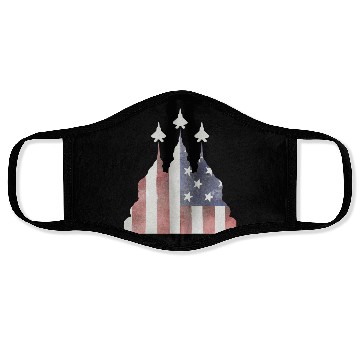 Discover Patriotic Flyby F-22 Raptor Face Masks
