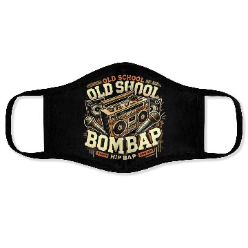 Discover Old School Hip Hop Boom Bap Retro Design Face Masks