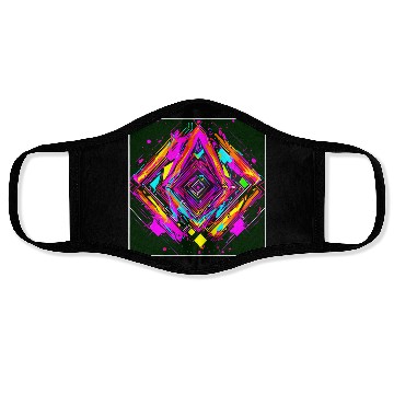 Discover Neon Colors Vintage Party Rave Face Masks