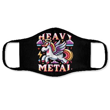 Discover Heavy Metal Unicorn Face Masks