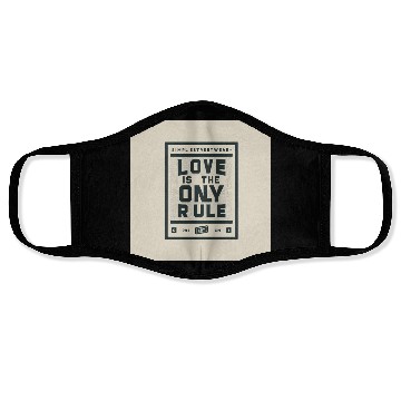 Discover Streetwear Love Rule Face Masks