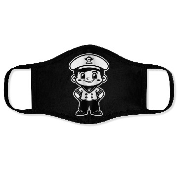 Discover Little Sailing Captain Cartoon Look Face Masks