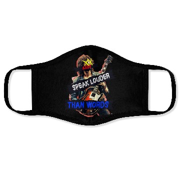 Discover Axes Speak Louder Than Words Guitar Player Face Masks