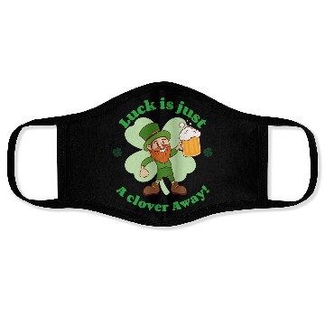 Discover Luck is Just A Clover Away! Face Masks