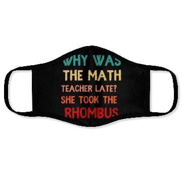 Discover Math Teacher Joke Humor Face Masks