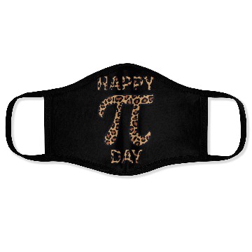 Discover Happy Pi Day Leopard Print Celebration with Math Face Masks