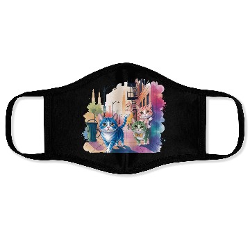 Discover Urban Cat Friends Face Masks