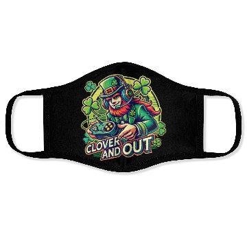 Discover Clover And Out St. Patricks Day Gaming Design Face Masks
