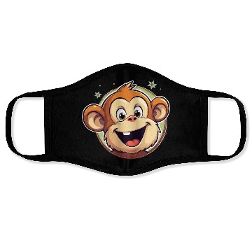 Discover Cute Cartoon Monkey Face Face Masks