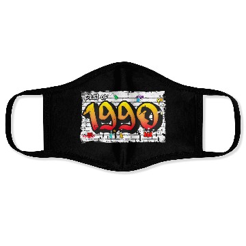 Discover Best of 1990 Graffiti – 35 Years of 90s Vibes Face Masks