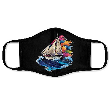 Discover Sailing Synthwave Face Masks
