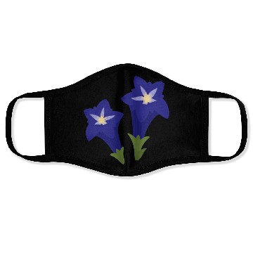 Discover blue gentian flowers Face Masks